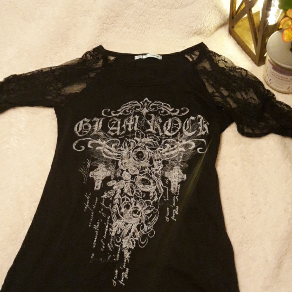Maurices lace sleeve shirt